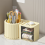Makeup Brush Holder Organizer with 2 Drawers,360 Rotating Makeup Orga 7