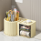 Makeup Brush Holder Organizer with 2 Drawers,360 Rotating Makeup Orga 3