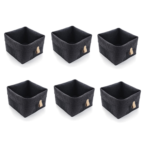 6Pcs Storage Cubes Felt Fabric Cube Storage Bins Collapsible Storage B 1