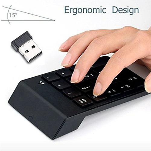 18 Keys Wireless USB Number Pad Keyboard with 2.4G Mini USB Numeric Re