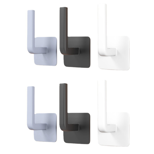 6Pcs No Punching Baseball Cap Hat Rack Wall Mounted Casual Hat Clothin 2