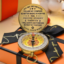 Enjoy the Ride, Compass Copper,Gift for Children Camping Hiking Pocket