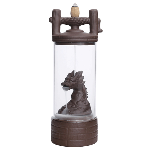 B Ceramic Incense Holder, Backflow Incense Burner Figurine Incense Con 2