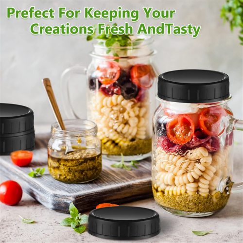 30 Pcs Multipurpose Mason Jar Plastic Lids (70mm) with Rubber Seal - P 2