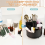 Makeup Brush Holder, 360 Rotating Makeup Organizer Makeup Brush Organ 3