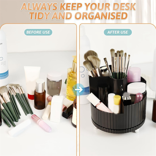 Makeup Brush Holder, 360 Rotating Makeup Organizer Makeup Brush Organ 2