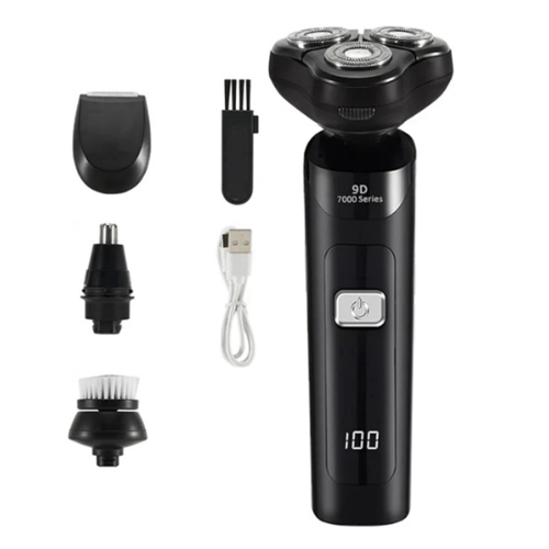 Electric Shaver LCD Digital Display Three-Head Floating Rechargeable S