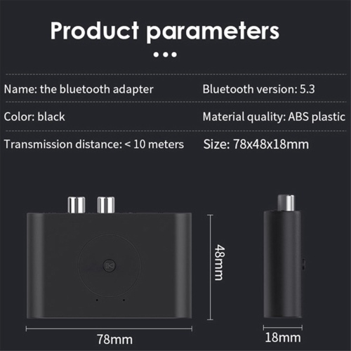 Bluetooth 5.3 Audio Receiver Jack Stereo Music Wireless Adapter for Ca