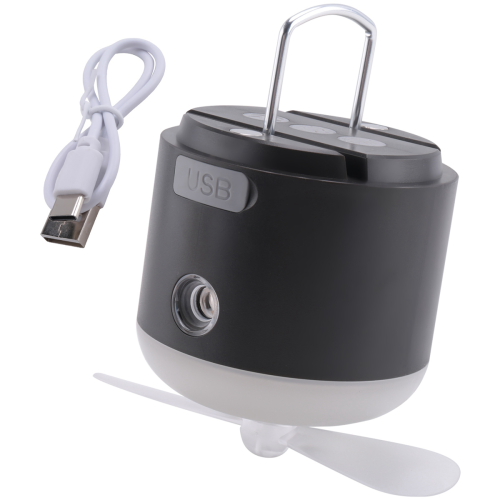 Mini USB Camping Fan Chargeable Operated Remote Control Portable LED L 1
