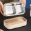 Double Layer Stainless Steel Microwaveable Bento Box Leak-Proof Lunch 4