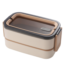 Double Layer Stainless Steel Microwaveable Bento Box Leak-Proof Lunch