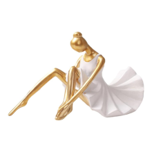 Ballet Girl Gold Home Decor Abstracts Art Home Decorations Modern Scul
