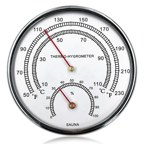 Αξεσουάρ Σάουνας Θερμόμετρο Σάουνας Fahrenheit 2 σε 1 Μεταλλικό Θερμόμετρο Σάουνας 2