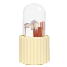 Makeup Brush Organizer, 360 Degree Rotatable Round Spinning Makeup Bru