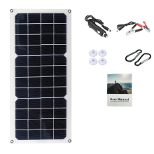Panneau solaire 12 V 30 W pour voiture, camionnette, bateau, caravane, chargeur de batterie portable