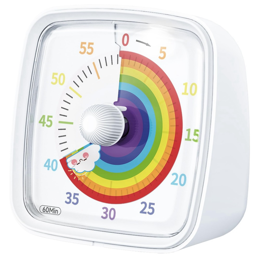60-Minute Visual Timer With Night Countdown Timer,Pomodoro Rain Light Typecat