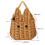 Rabbit Easter Egg Handwoven Gift Basket Picnic Basket Fruit Storage Ba 3