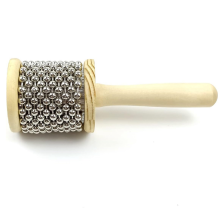 Diameter 13.5cm Wooden Hand Kabasa, Hand-Cranked Percussion Instrument