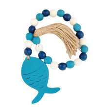 Marine Beads Mediterranean Style Decor Ocean Wood Bead Garland Beach W