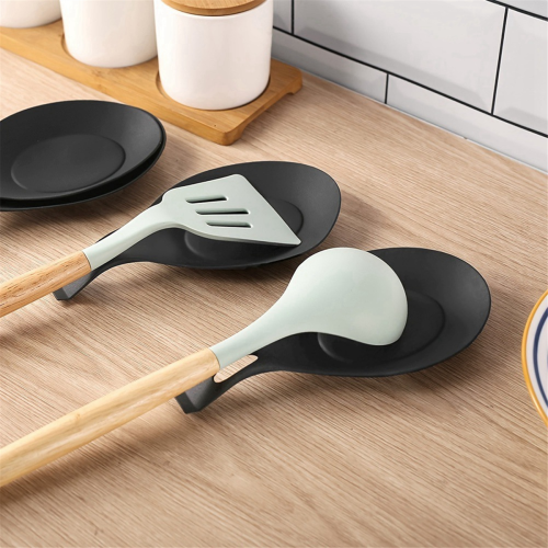 Spoon Rest Pad Food Grade Spoon Heat Resistant Put Mat Device Kitchen 2