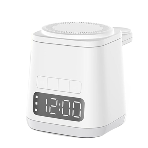 3 in 1 Charging Station,Alarm Clock,Night Light,Wireless Charging Dock