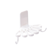 Kitchen Flower-Shaped Rag Rack with Hook Storage Organizer Wall-Mounte