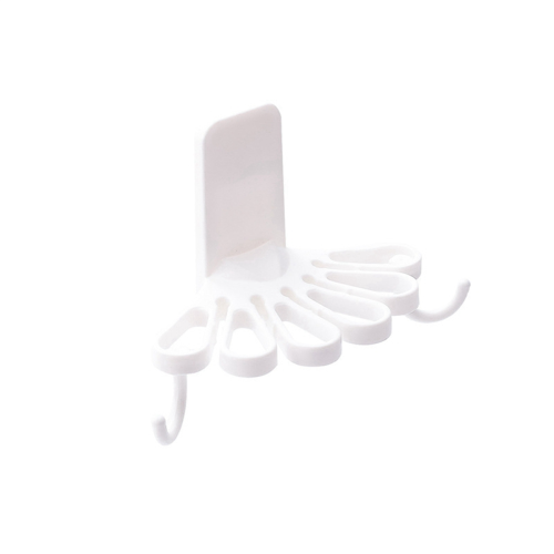 Kitchen Flower-Shaped Rag Rack with Hook Storage Organizer Wall-Mounte