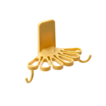 Kitchen Flower-Shaped Rag Rack with Hook Storage Organizer Wall-Mounte