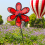 Lawn Decoration Wind Spinner Double Layer Pinwheels with Stake Eye Cat 3