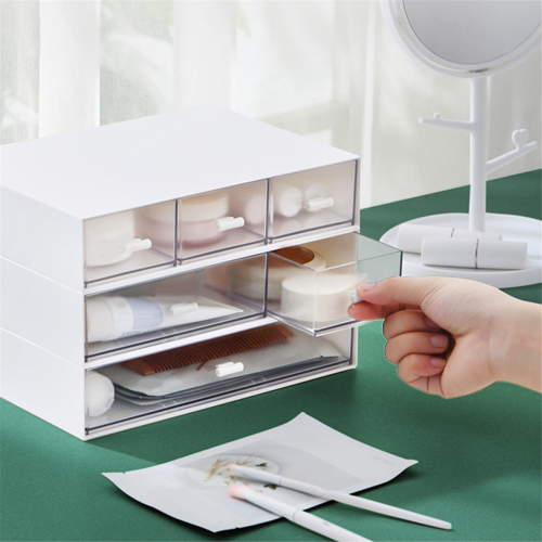 Compartmentalised Drawer Style Storage Box, Cosmetic Storage, Desktop 2