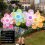 Lawn Decoration Wind Spinner Double Layer Pinwheels with Stake Eye Cat 5