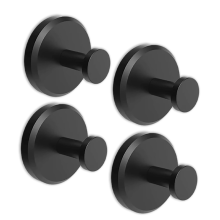 4PCS No-Drill Hooks Shower Hooks Bathroom Glass Door Wall 304 Clothes