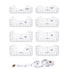 9pcs Tshirt Ruler Guide for Vinyl Alignment, T Shirt Rulers to Center