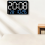 Electronic Wall Clock Temperature Date Display Table Clock Wall-Mounte 6