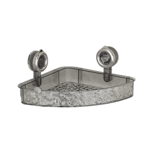 No-Drill, Light Luxury Style Glacier Pattern Suction Cup Shelf,Bathroo 1
