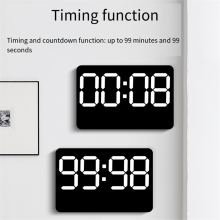 Electronic Wall Clock Temperature Date Display Table Clock Wall-Mounte