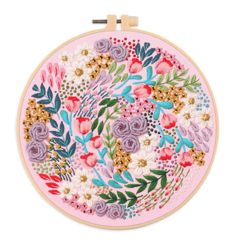 Embroidery Kit for Beginners and Embroidery Enthusiasts Includes Flora 1