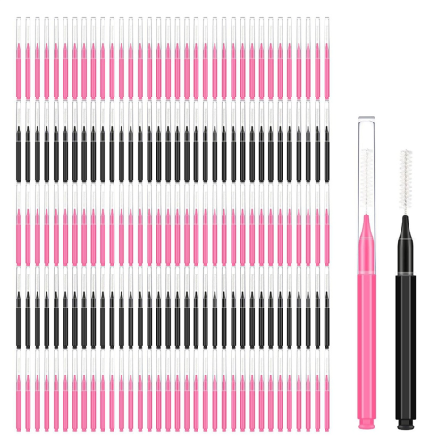 150 Pieces Mini Eyebrow Brush with Cap Brow Lamination Brush Eyebrow S 1