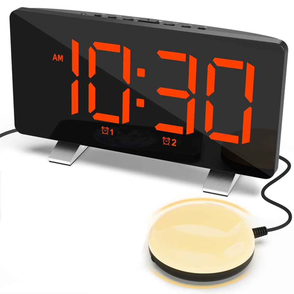 Alarm Clock For Heavy Sleepers Adults, Vibrating Alarm Clock With Bed Light Typecat