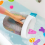Hanging Bath Toy Storage with Quick Drying Mesh, White & Gray 4