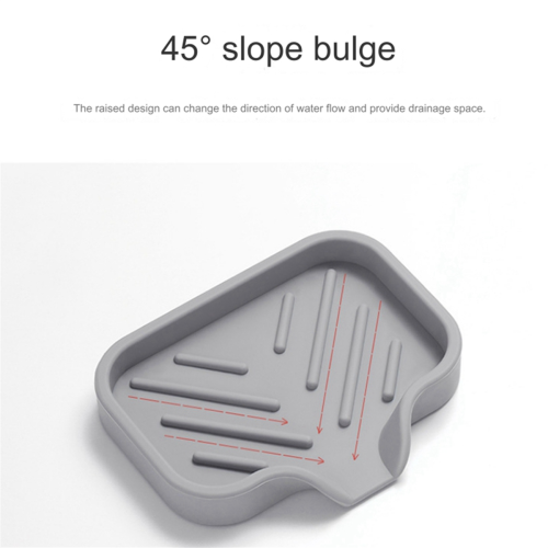 Self Draining Soap Bar Holder Silicone Kitchen Sink Soap Dish Tray Cou 2