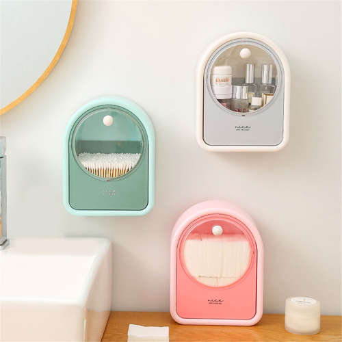Punch-Free Storage Box Wall-Mounted Organizer Wall Mounted Flip Adhesi 2