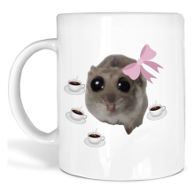Hamster Mug Sad Hamster Meme Hamster Mug Printed Mugs with Sad Hamster