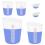 6 Pcs Silicone Cup Set, 500ml, 250ml and 125ml for Epoxy Silicone Meas 2