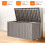 150 Gallon Resin Deck Box, Lockable Patio Outdoor Storage Box - Grey 3