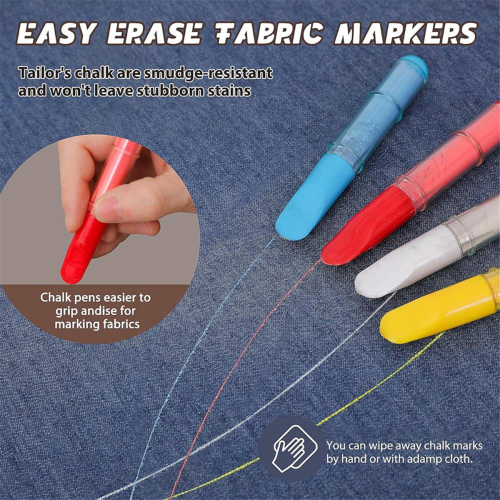 Μαρκαδόροι κιμωλίας υφάσματος για ράψιμο, quilting, χειροτεχνίες, σβήσιμο Tailor'S Ch 2