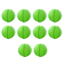 Grass Green Paper Lanterns, Diy Round Lanterns Suitable for Weddings,