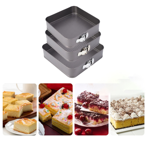 Cheesecake Baking Pan Spring Non-Stick Metal Square Baking Mold Spring 2
