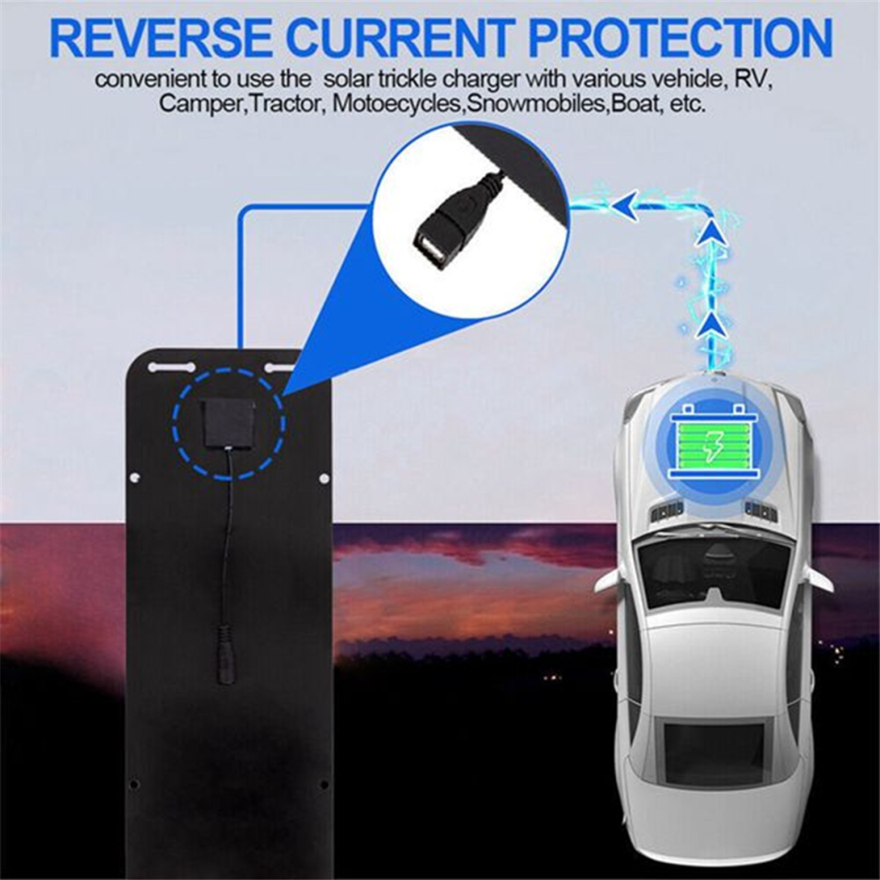 60W 12V Zonnepaneelset, Waterdichte Buitencampingacculader, Zonnepaneelset ...-image