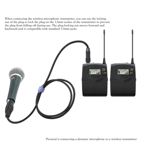 XLR to 3.5mm Audio Cable Microphone Balanced Analog Cord with Lock for 2